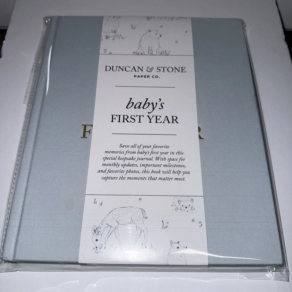 Baby First Year Book Heirloom Keepsake Baby Memory Book to Record Duncan & Stone
